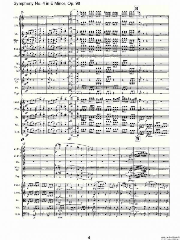 E小调第四交响曲, Op.98 第三乐章