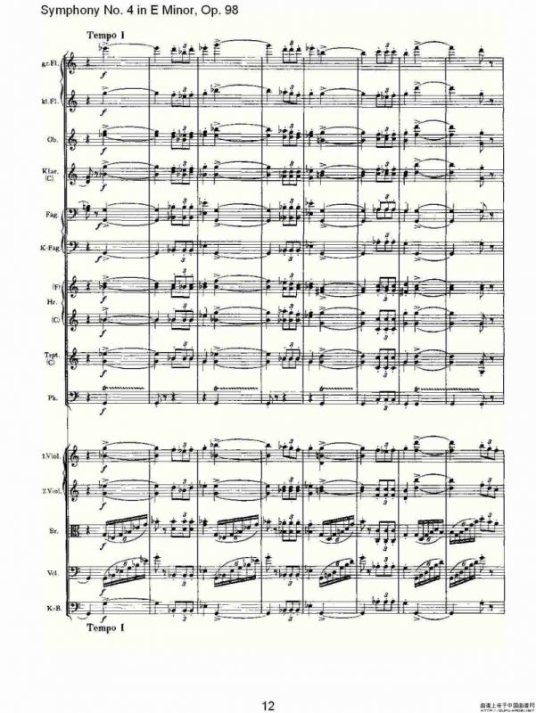 E小调第四交响曲, Op.98 第三乐章