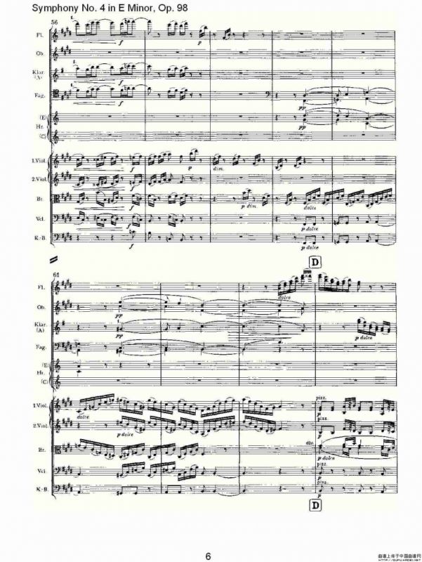 E小调第四交响曲, Op.98 第二乐章