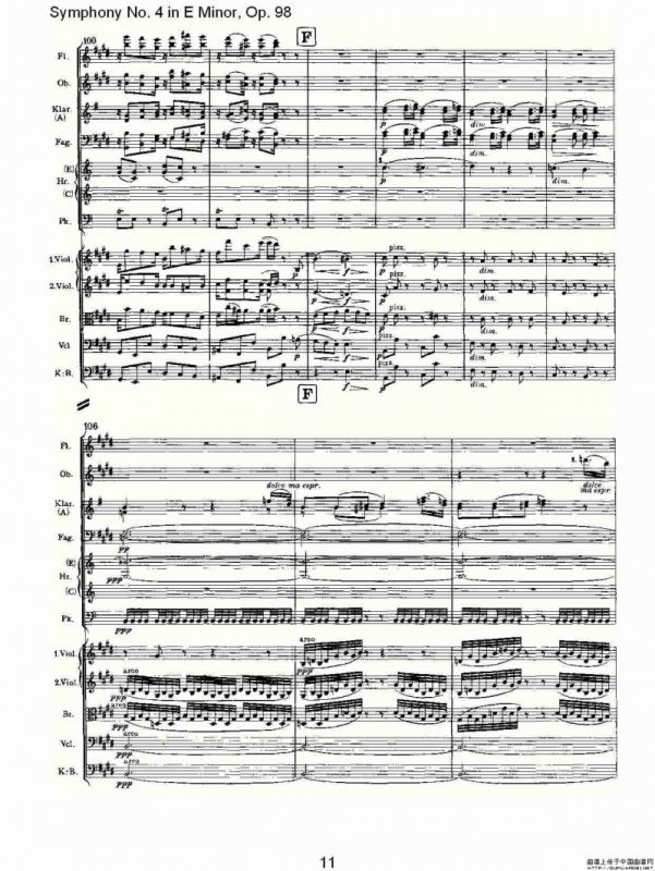 E小调第四交响曲, Op.98 第二乐章