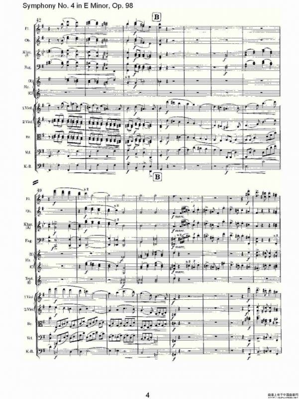 E小调第四交响曲, Op.98 第一乐章
