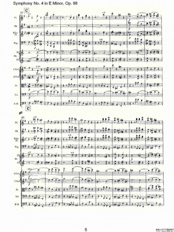 E小调第四交响曲, Op.98 第一乐章