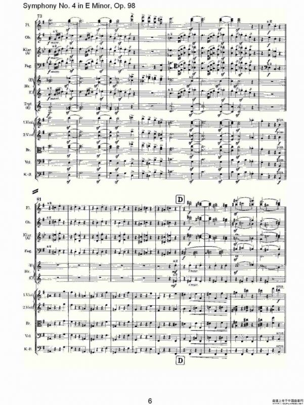 E小调第四交响曲, Op.98 第一乐章