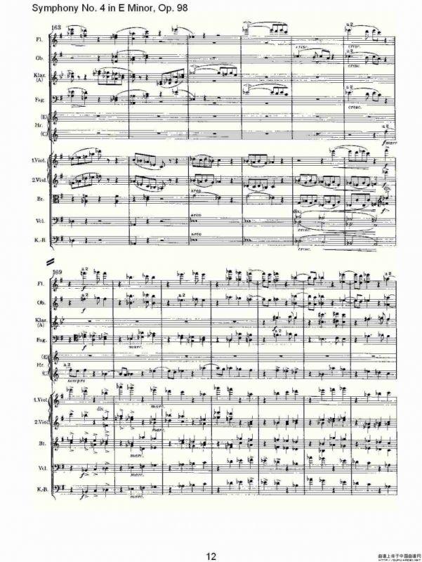 E小调第四交响曲, Op.98 第一乐章