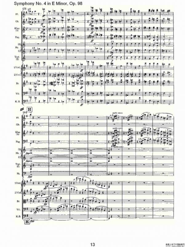 E小调第四交响曲, Op.98 第一乐章