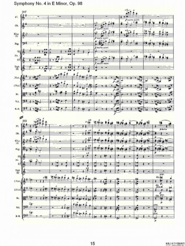 E小调第四交响曲, Op.98 第一乐章