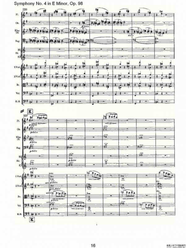 E小调第四交响曲, Op.98 第一乐章