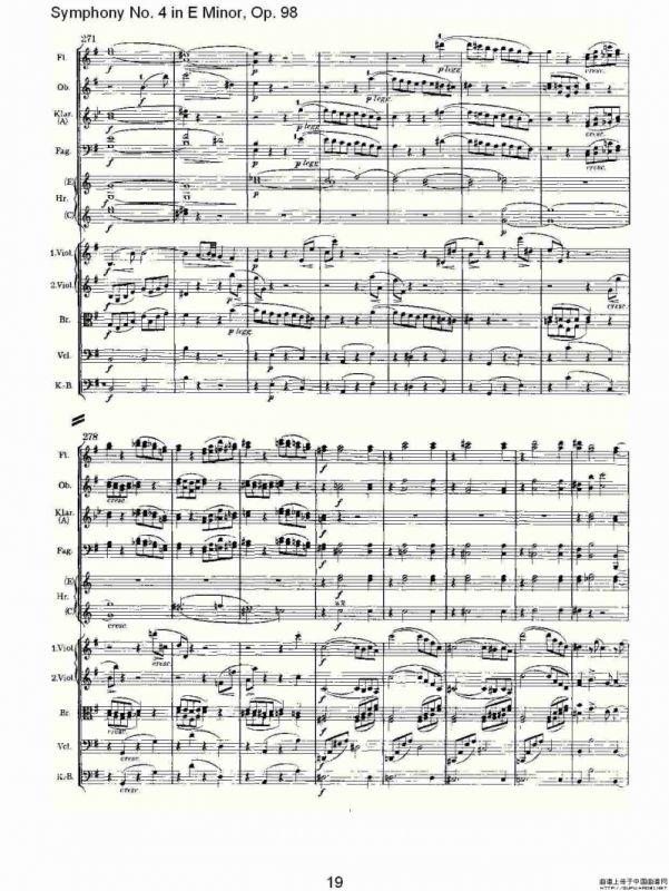 E小调第四交响曲, Op.98 第一乐章