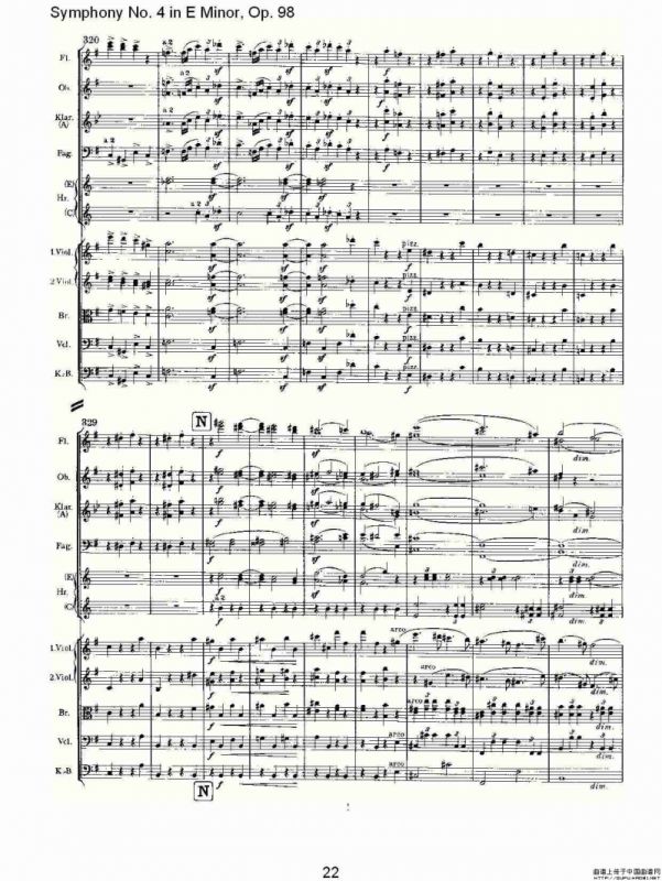 E小调第四交响曲, Op.98 第一乐章