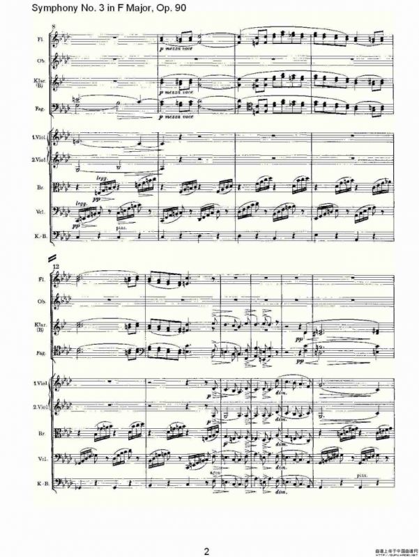 F大调第三交响曲, Op.90第四乐章