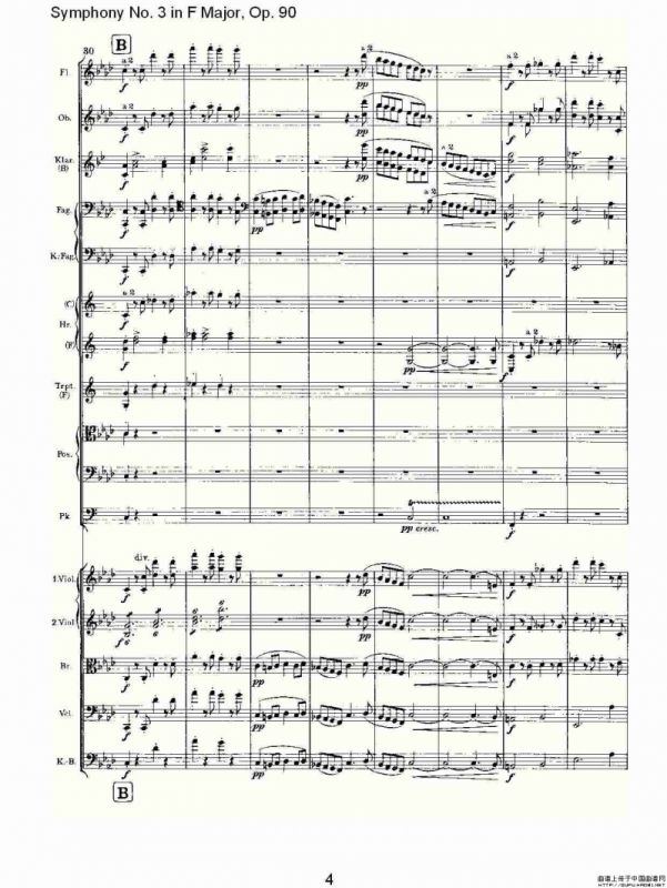F大调第三交响曲, Op.90第四乐章