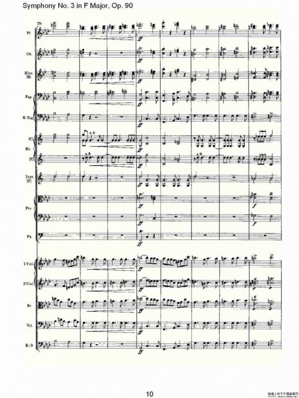 F大调第三交响曲, Op.90第四乐章