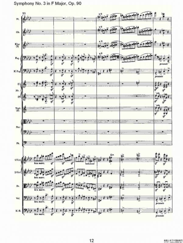 F大调第三交响曲, Op.90第四乐章