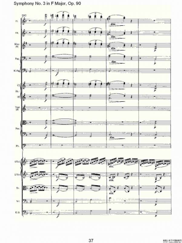 F大调第三交响曲, Op.90第四乐章