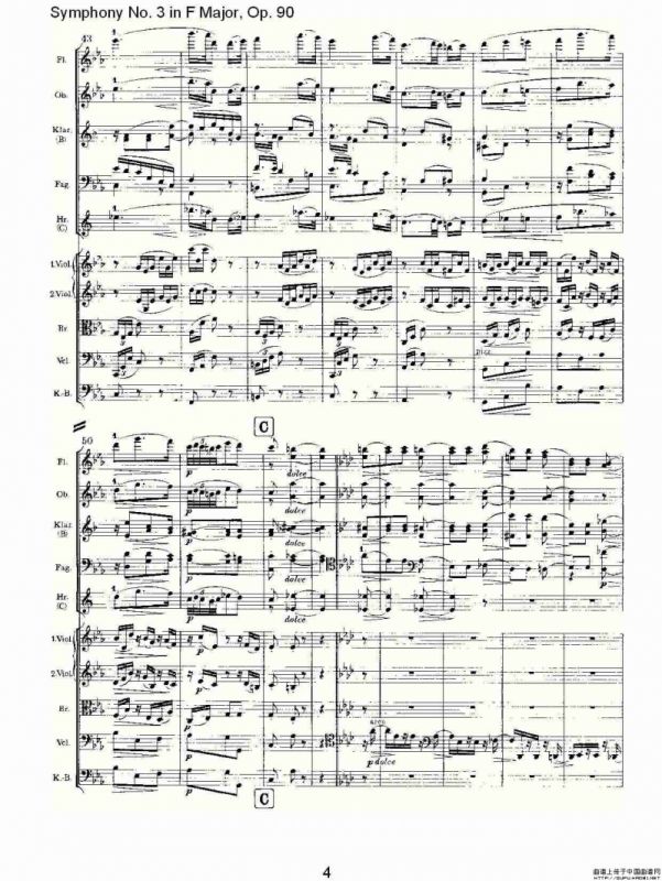 F大调第三交响曲, Op.90第三乐章