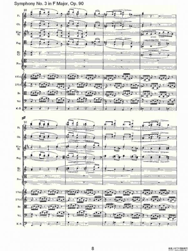 F大调第三交响曲, Op.90第二乐章