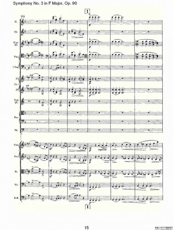 F大调第三交响曲, Op.90第一乐章