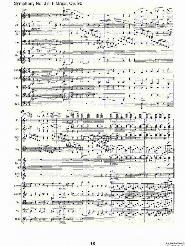 F大调第三交响曲, Op.90第一乐章