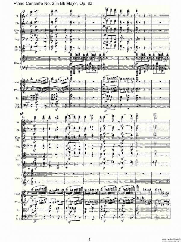 Bb大调钢琴第二协奏曲, Op.83第四乐章