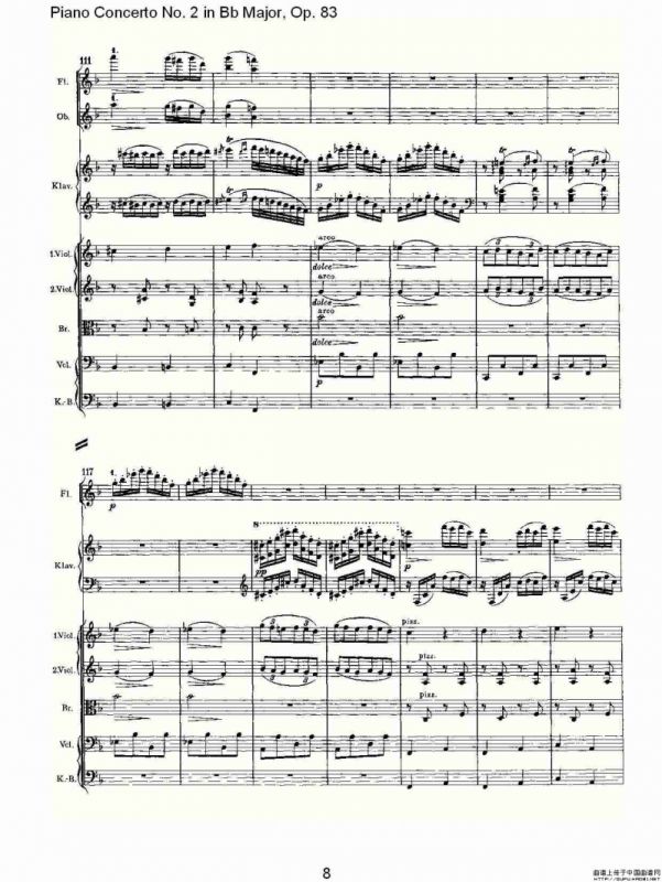 Bb大调钢琴第二协奏曲, Op.83第四乐章