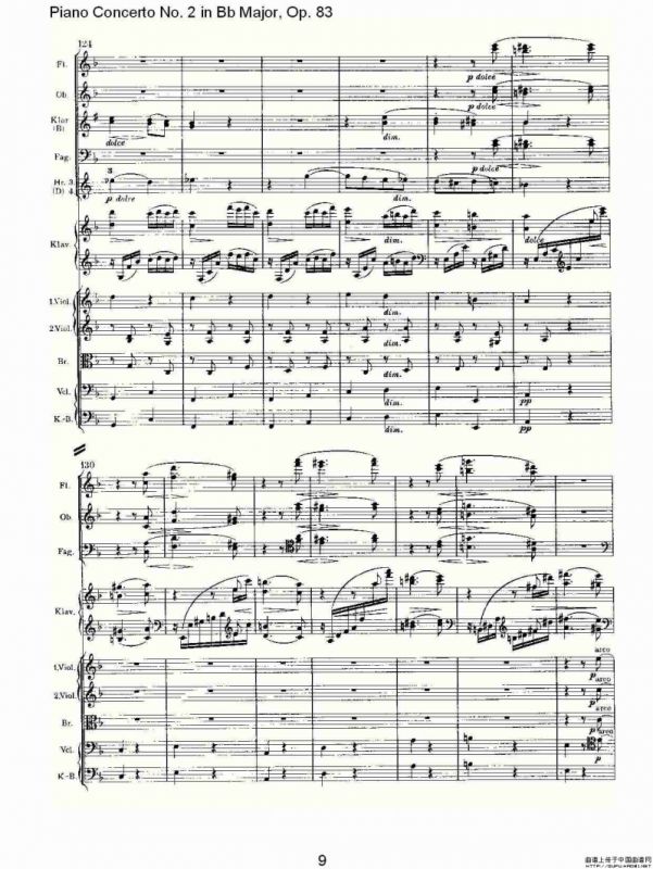 Bb大调钢琴第二协奏曲, Op.83第四乐章