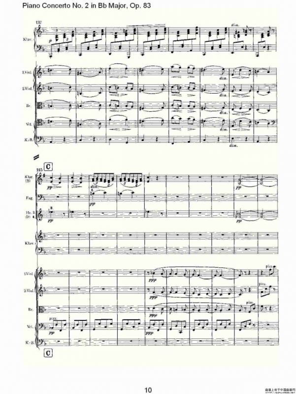 Bb大调钢琴第二协奏曲, Op.83第四乐章