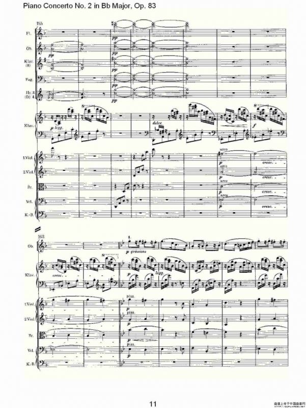Bb大调钢琴第二协奏曲, Op.83第四乐章