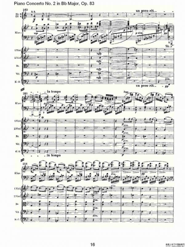 Bb大调钢琴第二协奏曲, Op.83第四乐章