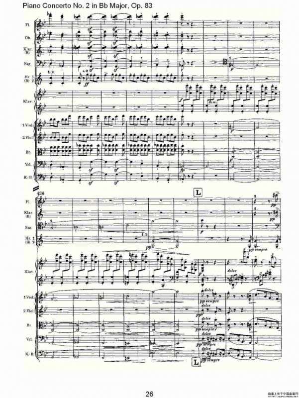 Bb大调钢琴第二协奏曲, Op.83第四乐章