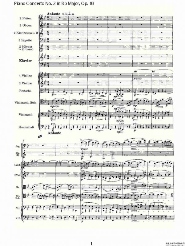 Bb大调钢琴第二协奏曲, Op.83第三乐章