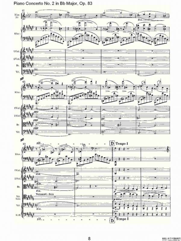 Bb大调钢琴第二协奏曲, Op.83第三乐章
