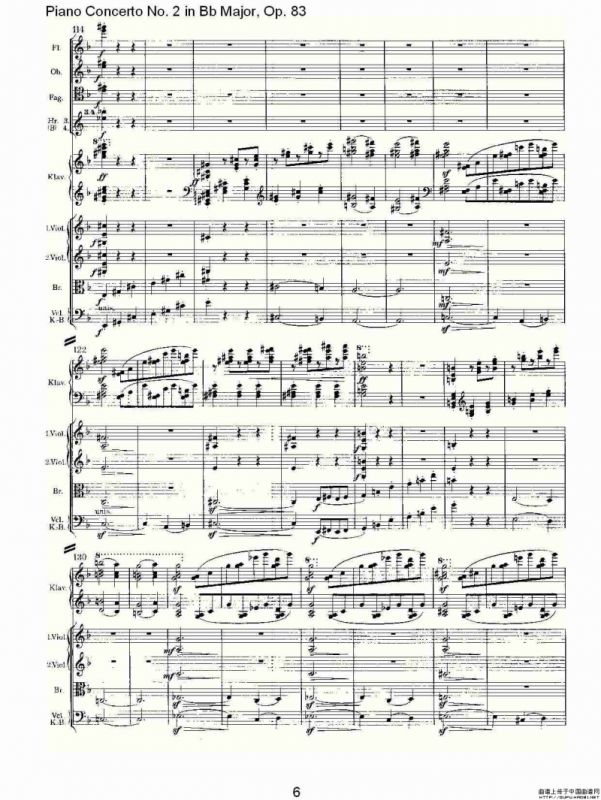 Bb大调钢琴第二协奏曲, Op.83第二乐章