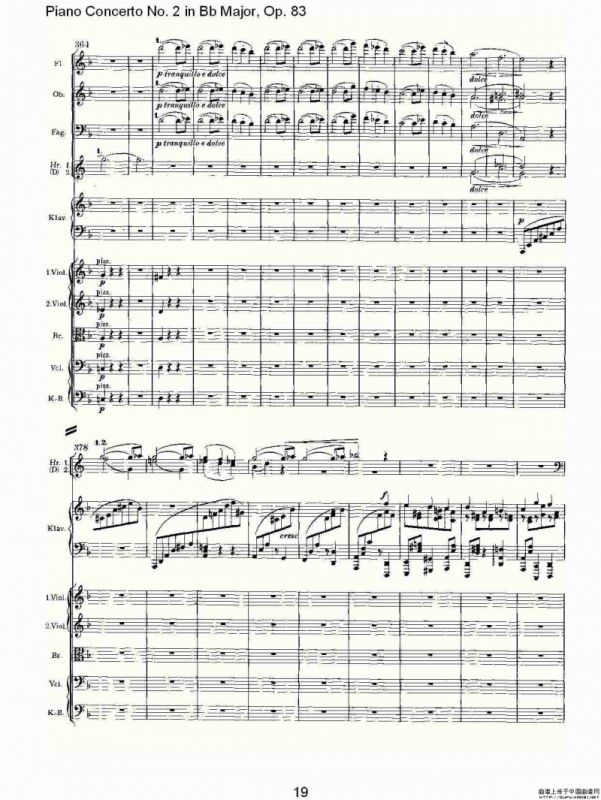 Bb大调钢琴第二协奏曲, Op.83第二乐章
