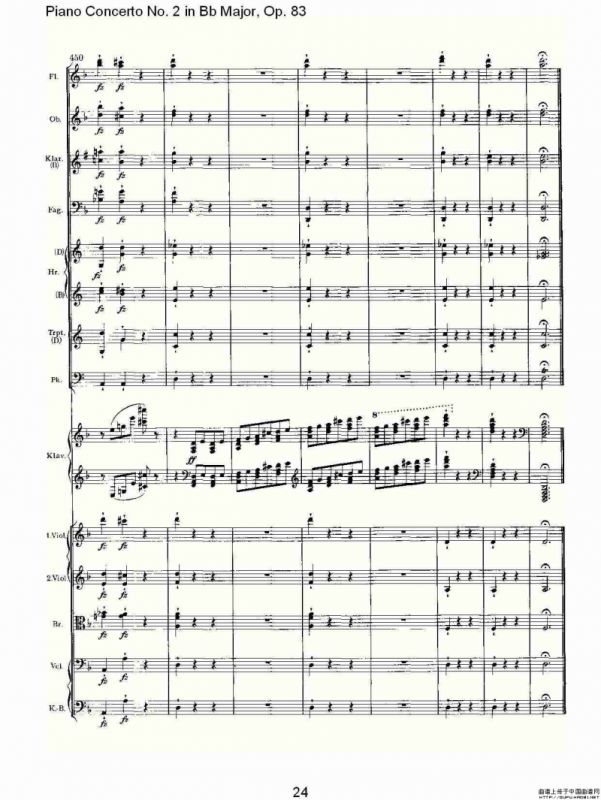 Bb大调钢琴第二协奏曲, Op.83第二乐章