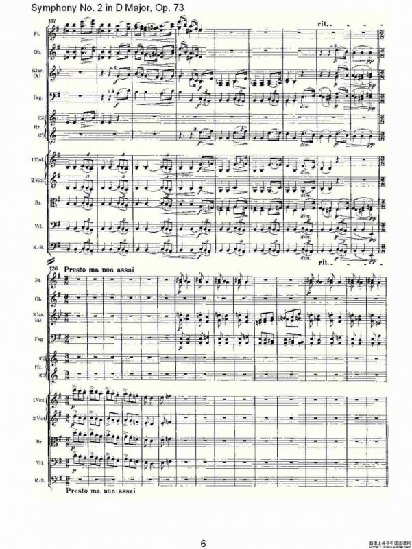 D大调第二交响曲, Op.73第三乐章