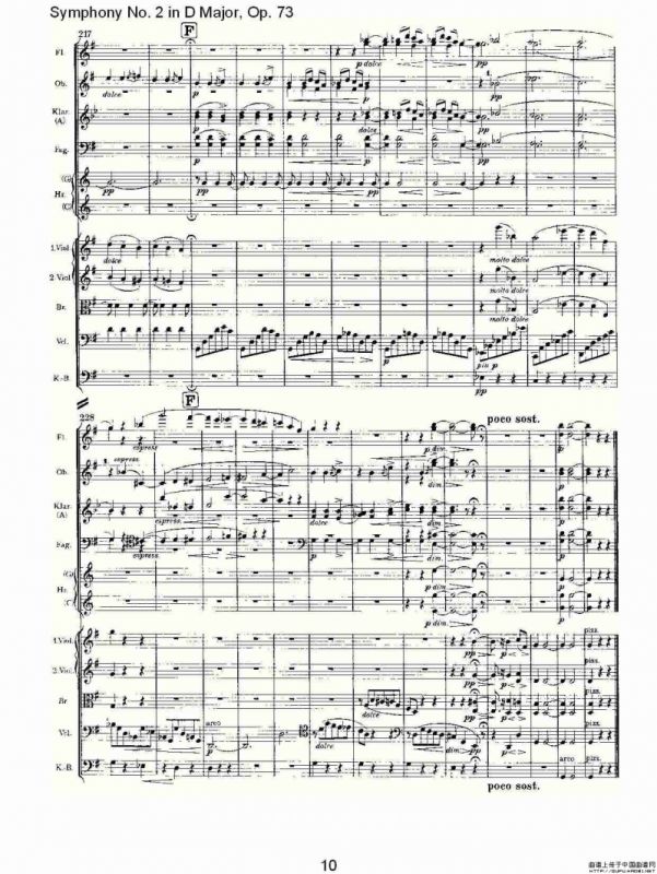 D大调第二交响曲, Op.73第三乐章