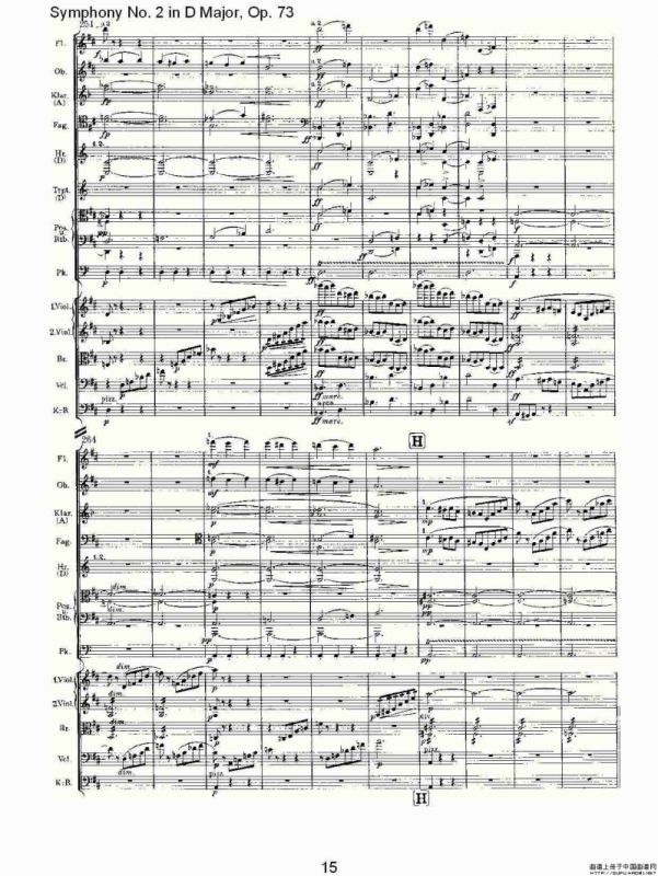 D大调第二交响曲, Op.73第一乐章