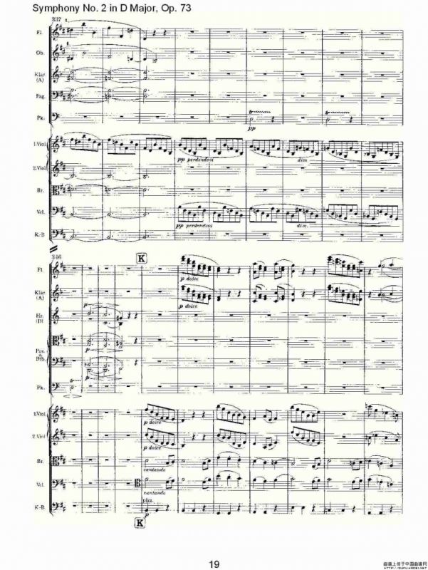 D大调第二交响曲, Op.73第一乐章