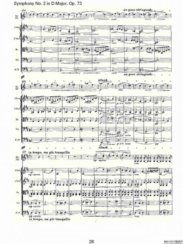 D大调第二交响曲, Op.73第一乐章