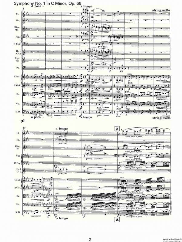 C小调第一交响曲, Op.68 第四乐章（一）