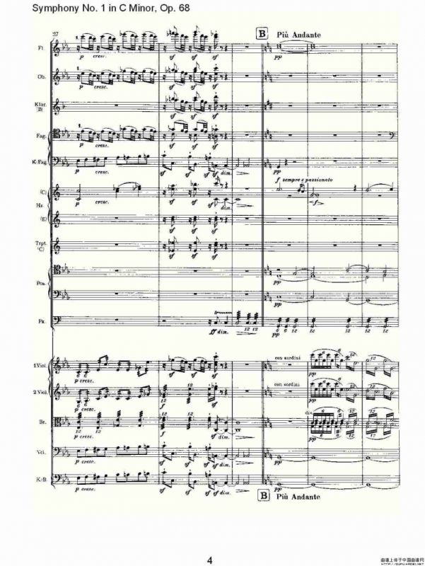 C小调第一交响曲, Op.68 第四乐章（一）