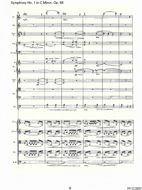 C小调第一交响曲, Op.68 第四乐章（一）