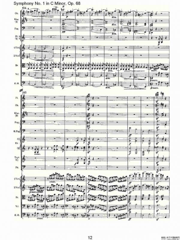 C小调第一交响曲, Op.68 第四乐章（一）