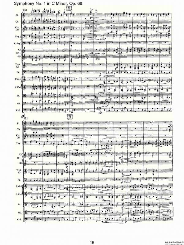 C小调第一交响曲, Op.68 第四乐章（一）