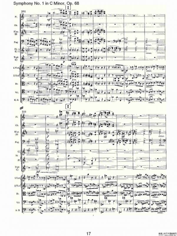 C小调第一交响曲, Op.68 第四乐章（一）