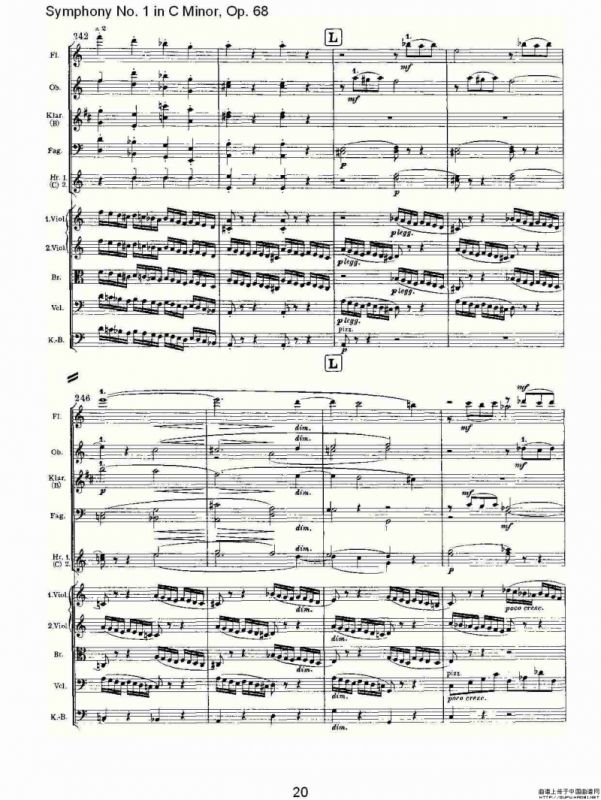 C小调第一交响曲, Op.68 第四乐章（一）