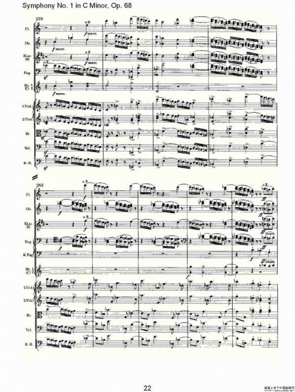 C小调第一交响曲, Op.68 第四乐章（一）