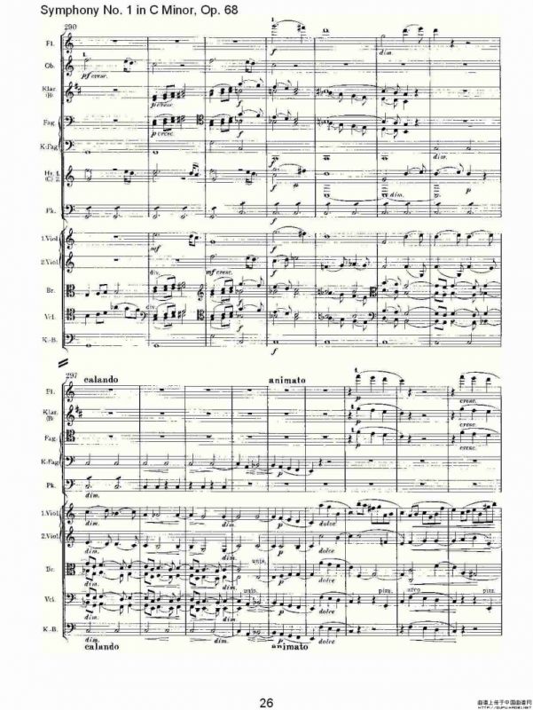 C小调第一交响曲, Op.68 第四乐章（一）