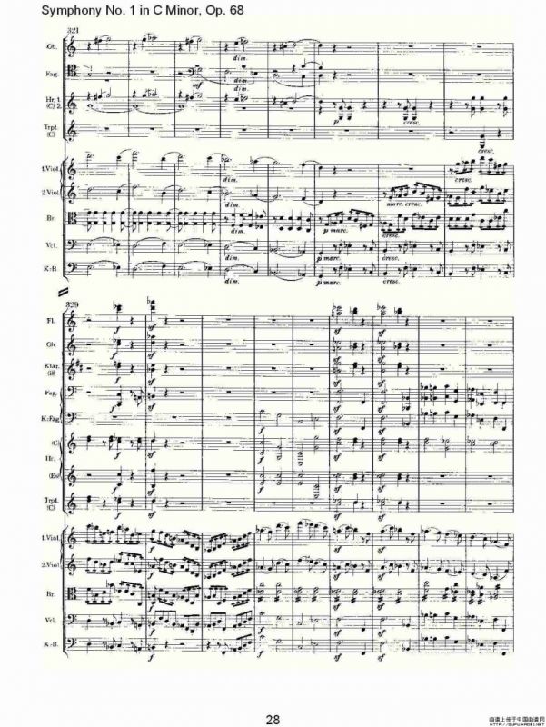 C小调第一交响曲, Op.68 第四乐章（一）