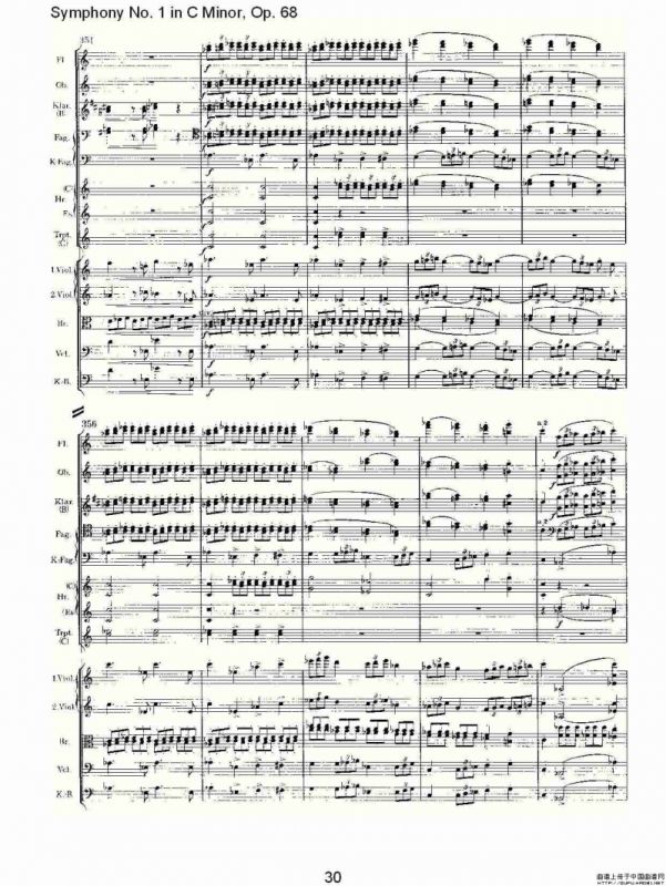 C小调第一交响曲, Op.68 第四乐章（一）